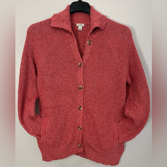 L.L. Bean Sweaters - 🏕️ L.L. Bean Cotton Button Front Cardigan Sweater – Size L - Cozy Cottagecore